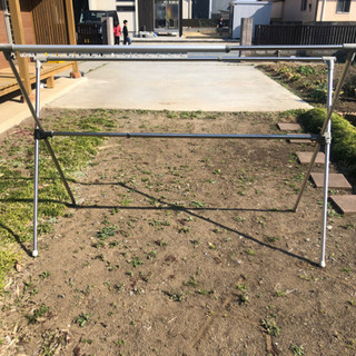 物干し竿 2連 折りたたみ式