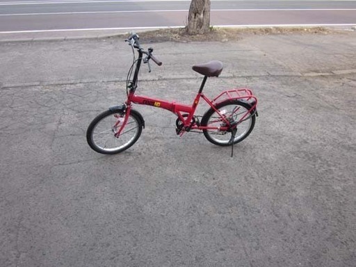 南12条店 自転車 20インチ 折りたたみ 6段切替 折りたたみ レッド