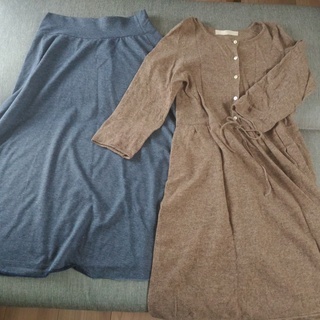 kareiブルーマキシ丈スカート＆　maison de plag...