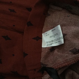 小紋柄ボトムス、ガウチョ、used◆７０◆おまとめ値引き対応品◆の画像