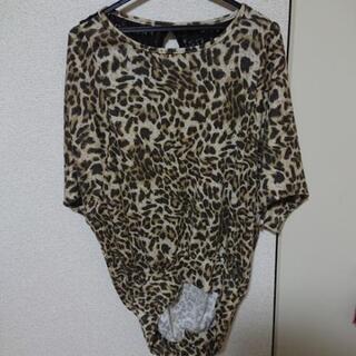 ①ヒョウ柄 デザインTシャツ フリーサイズ
