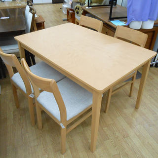 ニトリ 4人掛け ダイニングセット イス×4脚 木製 ライトブラウン 食卓
