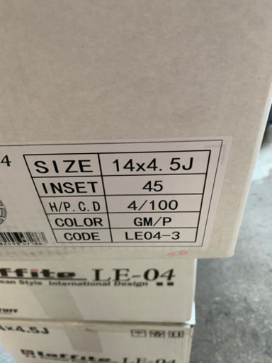 新品　軽四全般　ラフィット LE04　 14インチアルミホイール 1台分【取付け出来ます】