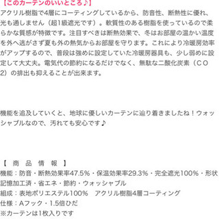 カーテン 新品未使用 幅100×丈200 (2枚組) の画像