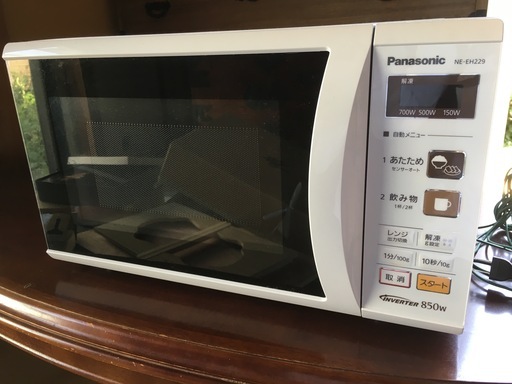 電子レンジ Panasonic NE-EH229-W 2017年製 説明書付