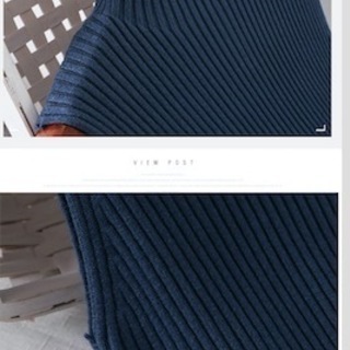 女性ワンピース　新品　未使用　ブルー　Mサイズ　ニットノースリーブの画像