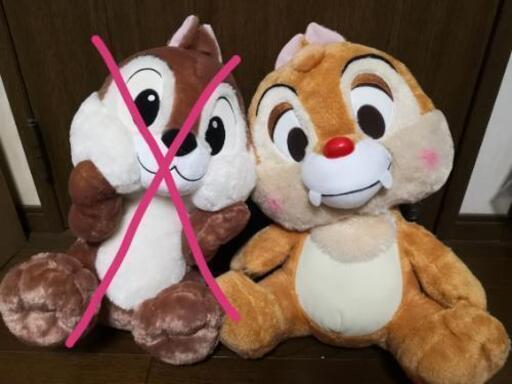 ディズニーチップandデールのぬいぐるみ