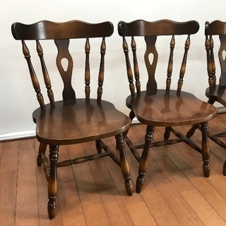 キツツキ 飛騨産業 ダイニングチェア イス 食卓イス 4脚セット