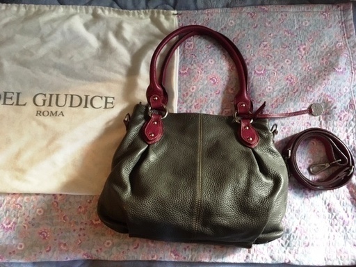 Del Guidice レザーハンドバッグ（イタリア製）