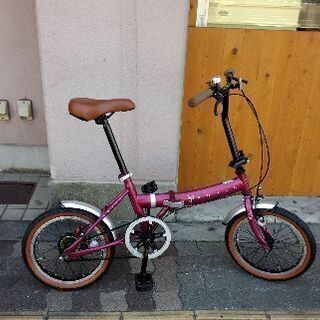 美品☆ROVER[ローバー]16吋 小型折り畳み自転車 シングル...