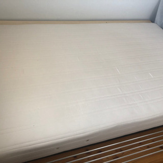 セミダブル足つきマットレス　生成り