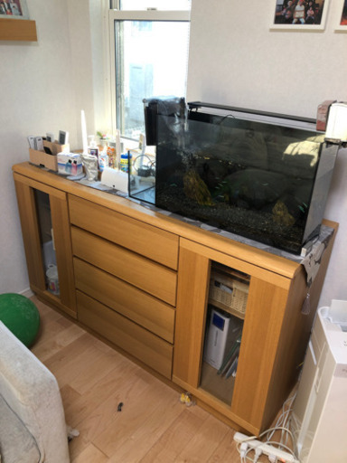 リビングボード、棚、大塚家具にて購入