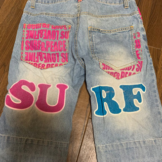 男性のデニムハーフパンツ