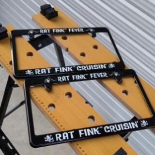 【終了】ナンバーフレーム ２枚セット。RAT FINK 'CRU...