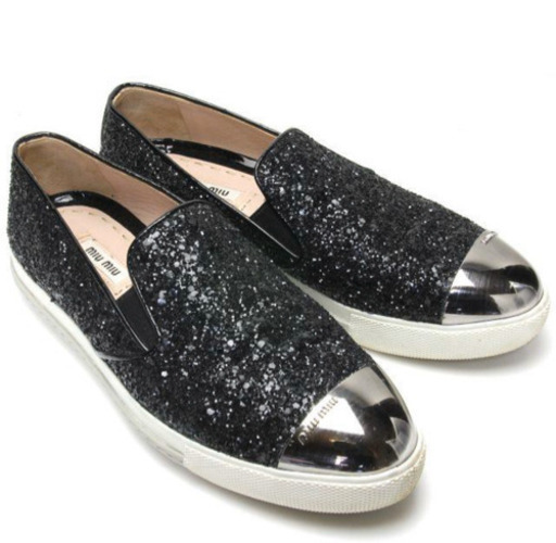 ミュウミュウ スリッポン スニーカー 36 フラットシューズ