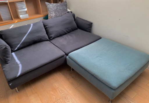 3人がけ ソファ 約190×97cm ダークグレー オシャレです
