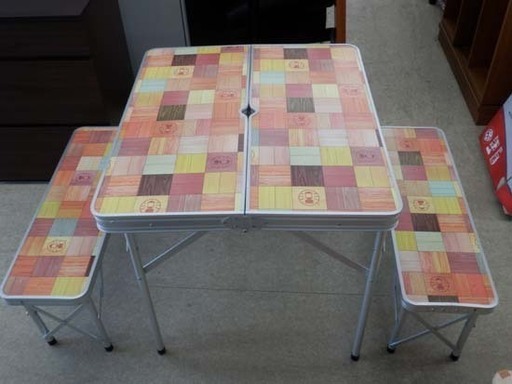 アウトドアテーブル＆ベンチセット コールマン 4人用 コンパクト収納 モザイク 折り畳み アウトドア キャンプ ペイペイ対応 札幌市西区西野