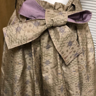 着物生地大島紬でスカートを手作りました。の画像