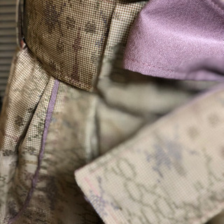 着物生地大島紬でスカートを手作りました。の画像