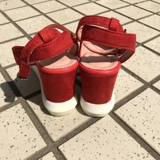 サンダル赤（未使用）の画像