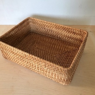 無印良品 重ねるラタン籠（小）