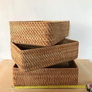 無印良品 重ねるラタン籠（小）の画像