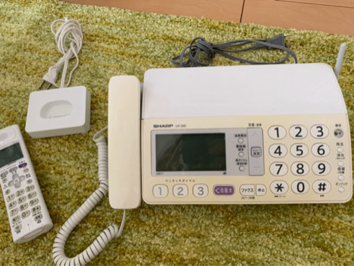 シャープ デジタルコードレスFAX 子機1台付き
