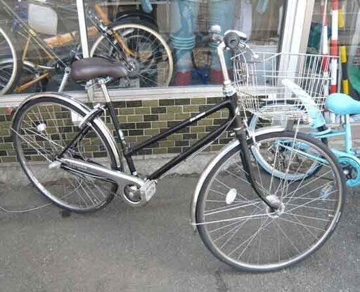 札幌 27インチ 内装3段変速 ブリヂストン 自転車 ママチャリ シティサイクル フレーム黒 LED オートライト