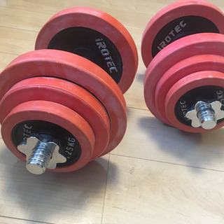 中古】ダンベル IROTEC(アイロテック)ラバー ダンベル 40kgセット 20kg 2個