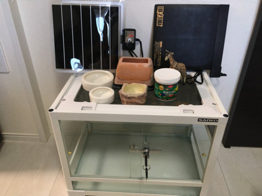 爬虫類用ケージ　パンテオンホワイト　おまけ充実！