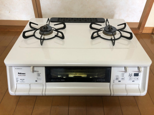 パロマ　ガスコンロ(EVERYCHEF)  右強火力・プロパンガス(LPG)用　ナチュラルホワイト
