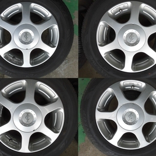 ☆社外アルミホイール 4H-100 バリ山 185/65R15 ダンロップ 4本