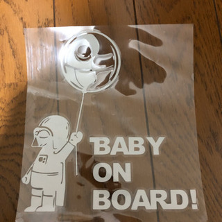 車用　ベビーステッカー（白銀）