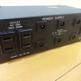 エフェクター用 POWER SUPPLY MODEL NO. SC-001 パワーサプライ AC 電源 コンセント ギター エレキ ベース 楽器 たこ足 配線の画像