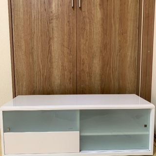 白色　TV台　幅100