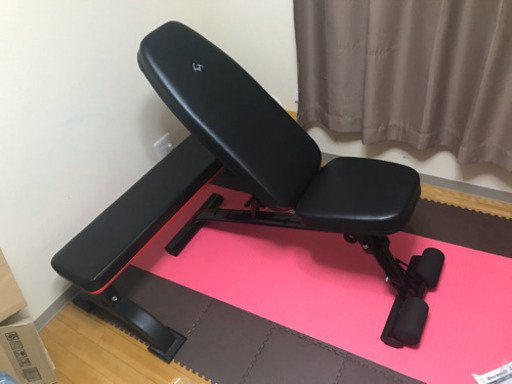 【値下げ】インクラインベンチ、パワーブロック（ﾀﾞﾝﾍﾞﾙ）、Wシャフト、ウェイトプレートセット