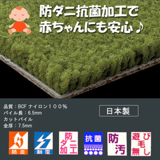 カーペット 新品 170×170 2畳 定価16500の画像