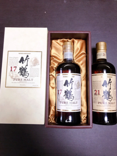 ペイペイ、メルペイ対応可【正規品】竹鶴21年と17年二本セット