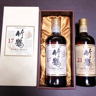 ペイペイ、メルペイ対応可【正規品】竹鶴21年と17年二本セット