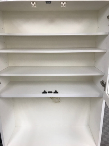 【リサイクルサービス八光　田上店　配達・設置OK】エナメルホワイト　食器棚