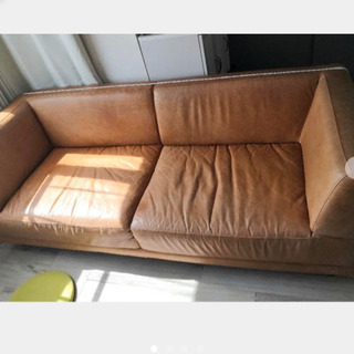 unico】 3人がけ レザーソファ