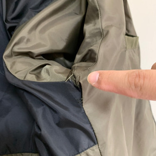 Nautica Jeansメンズダウン 茶緑彩の画像