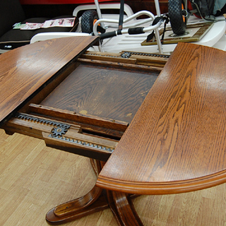 Shin Lee/シンリー 伸縮式ダイニングテーブル 幅92～132cm ラウンド