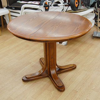 Shin Lee シンリー 伸縮式 ラウンド ダイニングテーブル チェア3客 4点