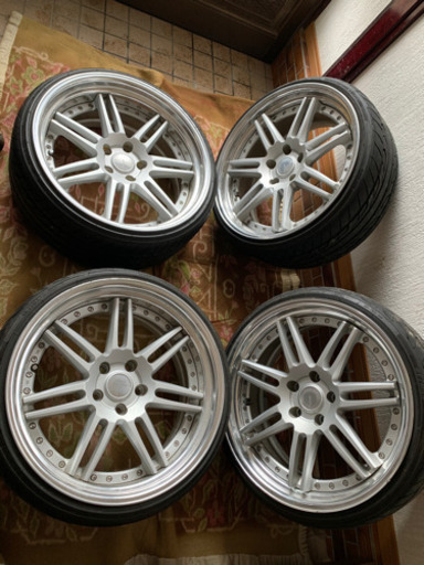 引取限定　ワークworkホイール付きタイヤ　4本中古