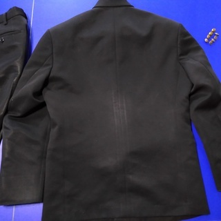 学生服 男子 上下 超黒ハイグレード「テイジン」A体ラウンド襟 と夏ズボン1の画像