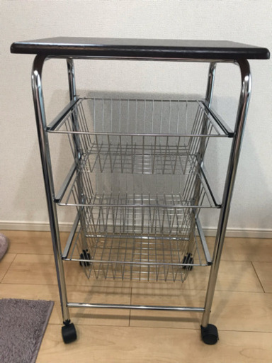 隙間収納 キャスター付き 棚 キッチンスリムワゴン
