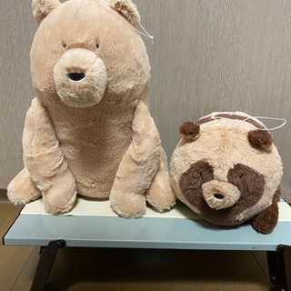 クマとたぬき　ぬいぐるみセット