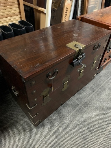 アンティーク　物入れ箱　南京錠　中古