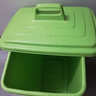 大容量　ゴミ箱　グリーンの画像